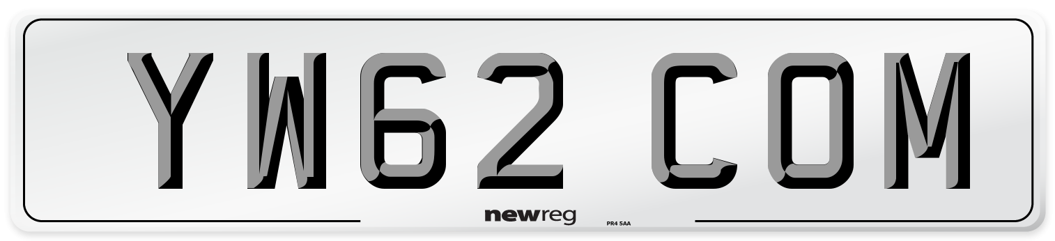 YW62 COM Number Plate from New Reg
